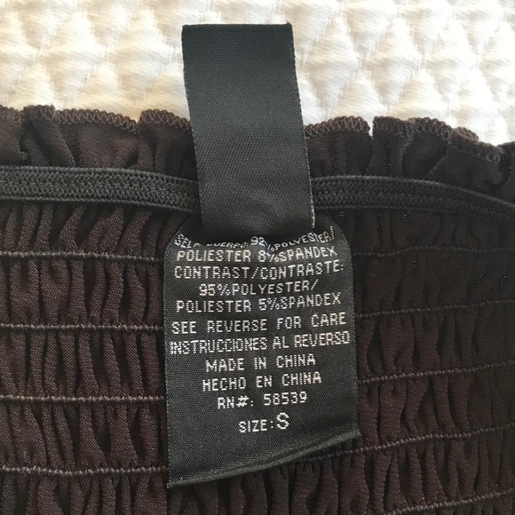 Windsor Smocked Printed Strapless Fit & Flare Dress small - Picture 6 of 7